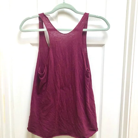 American Apparel L Women's Burgundy Tank Top with Anatomic Heart Design - Picture 6 of 6